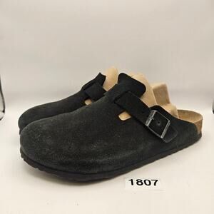 BIRKENSTOCK MEN'S 11 BOSTON BLACK SUEDE MULE 44/285 MADE IN GERMANY
